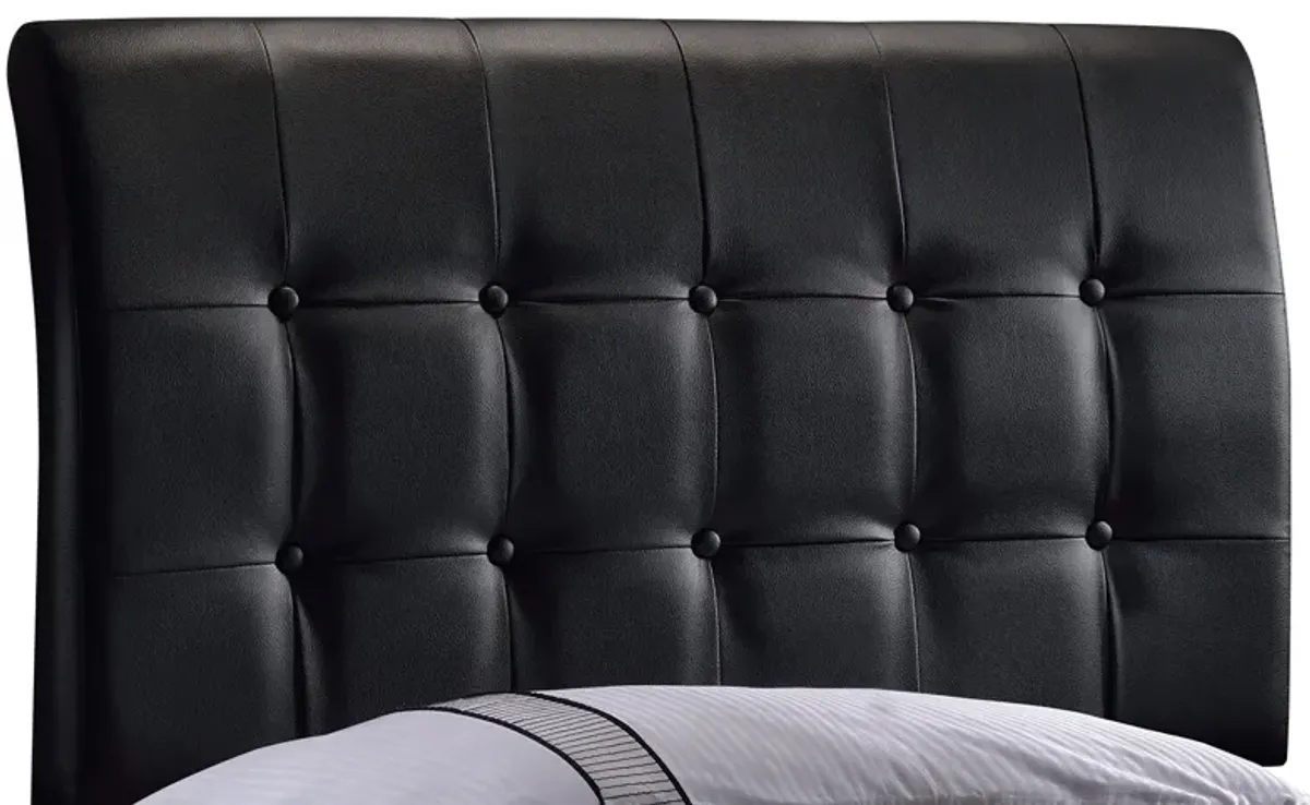 Lusso Full Upholstered Headboard - Black