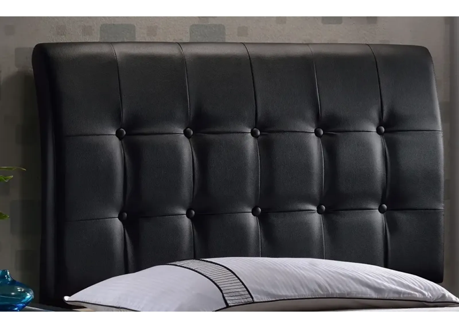 Lusso Full Upholstered Headboard - Black