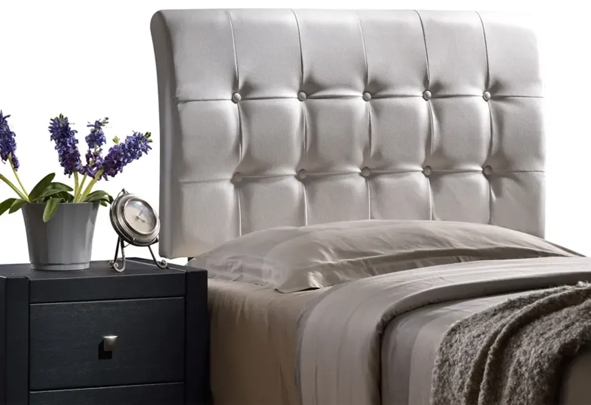 Lusso Queen Upholstered Headboard - White