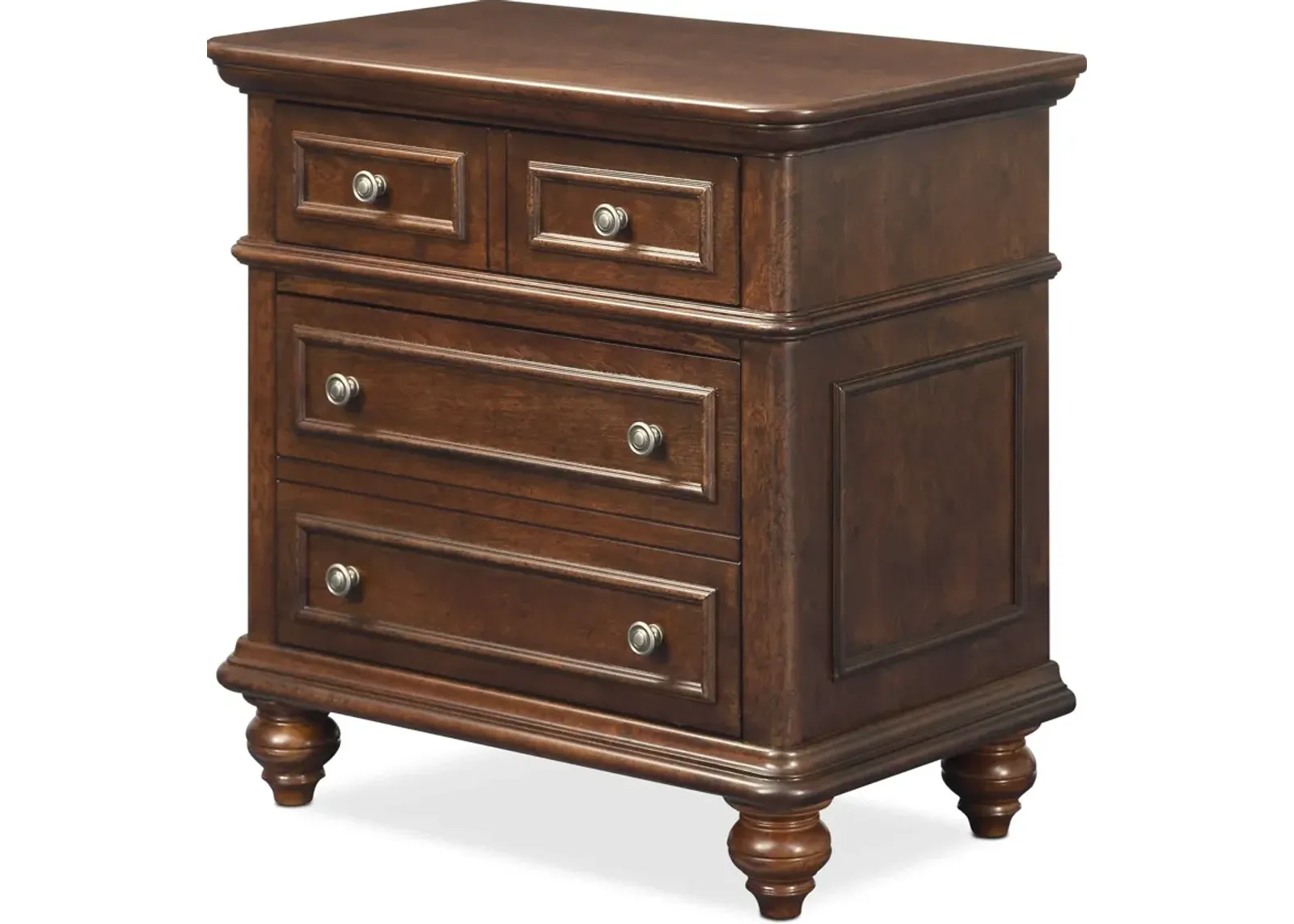 Charleston Nightstand with USB Charging - Tobacco