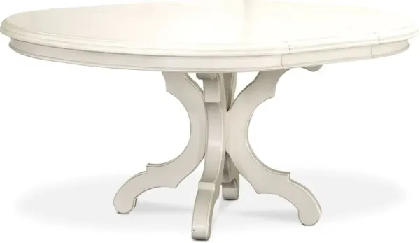 Charleston Round Extendable Dining Table - White