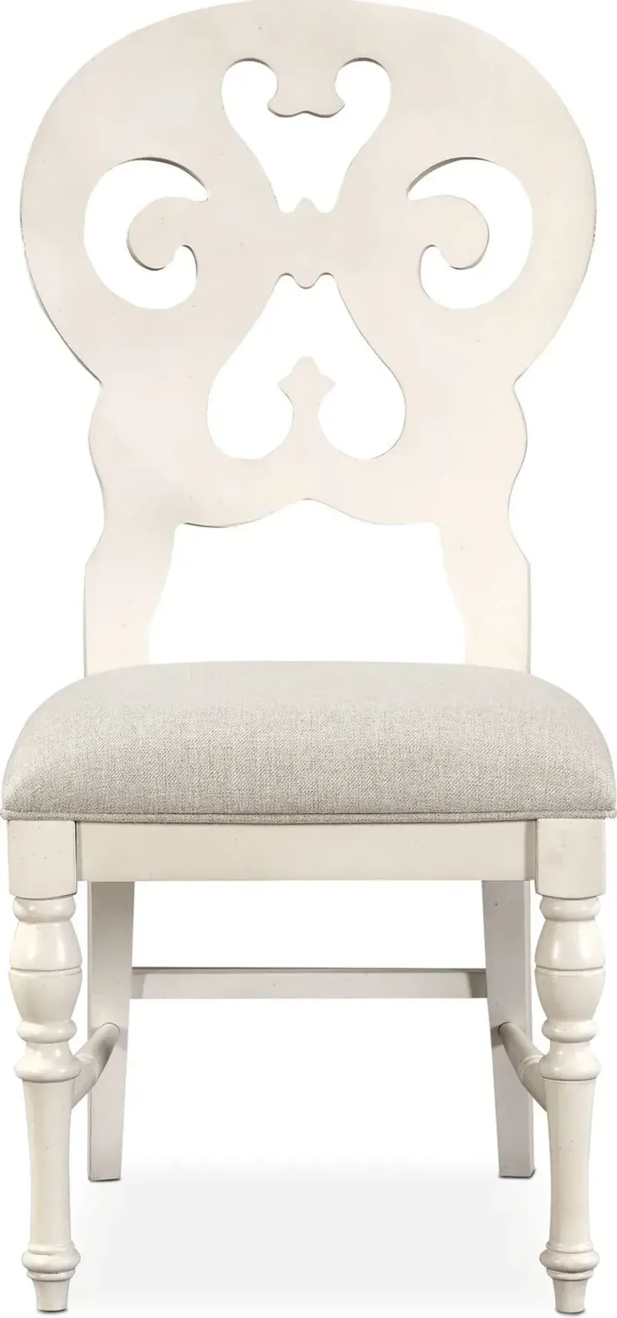 Charleston Scroll-Back Dining Chair - White