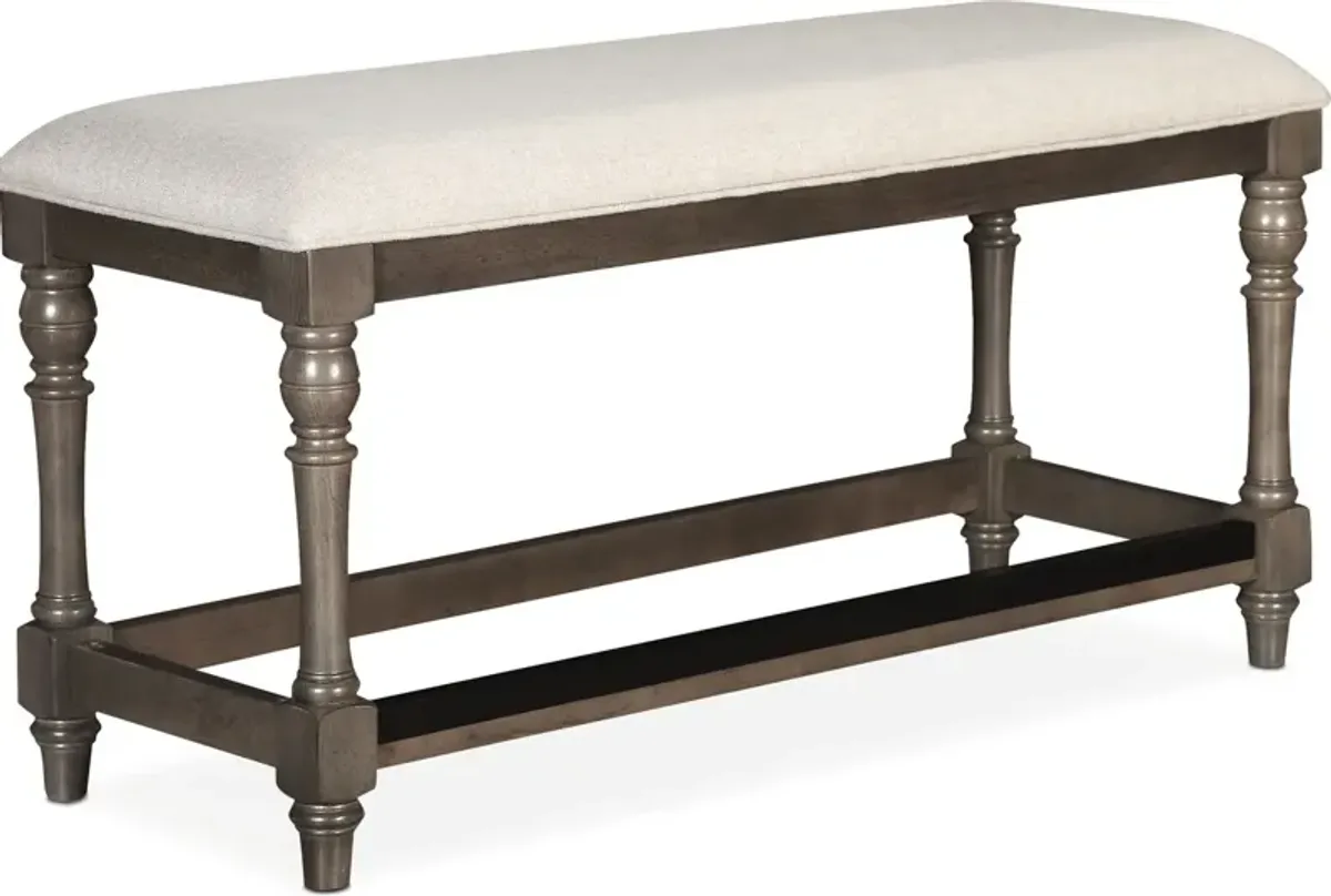 Charleston Counter-Height Bench - Gray