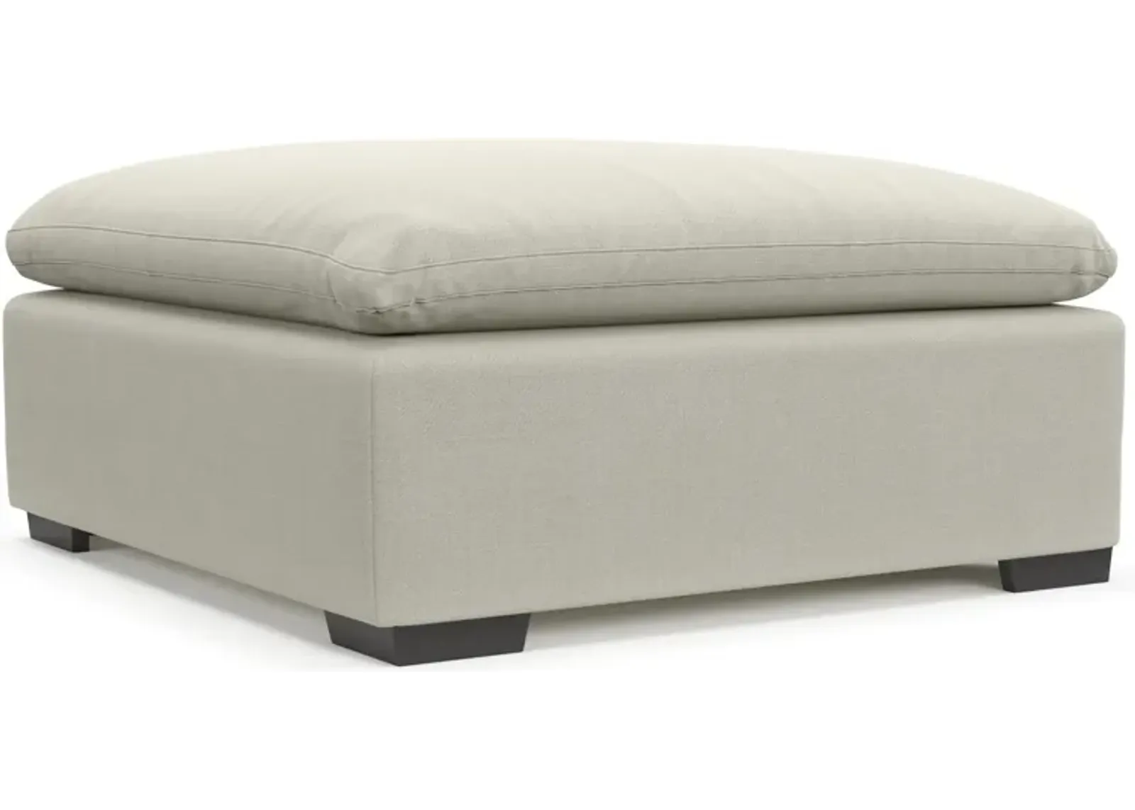 Plush Feathered Comfort Ottoman - Anders Ivory