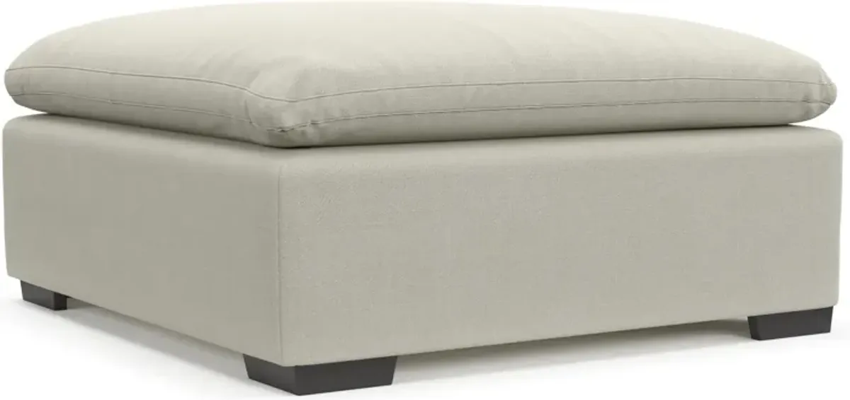 Plush Feathered Comfort Ottoman - Anders Ivory