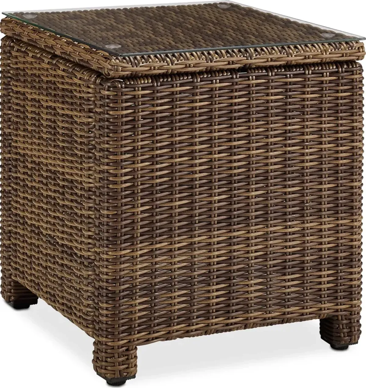 Destin Outdoor End Table - Brown