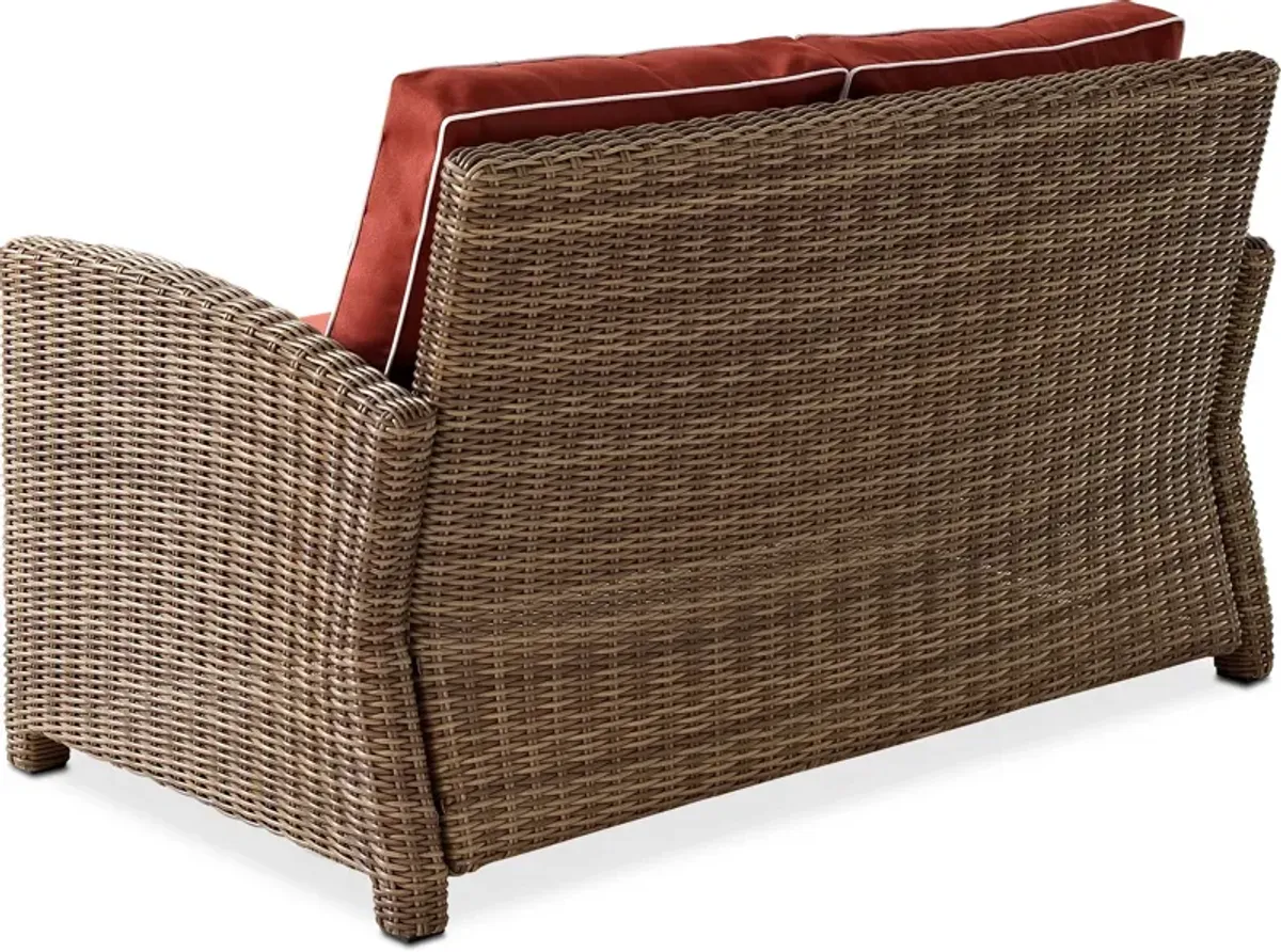 Destin Outdoor Loveseat - Sangria