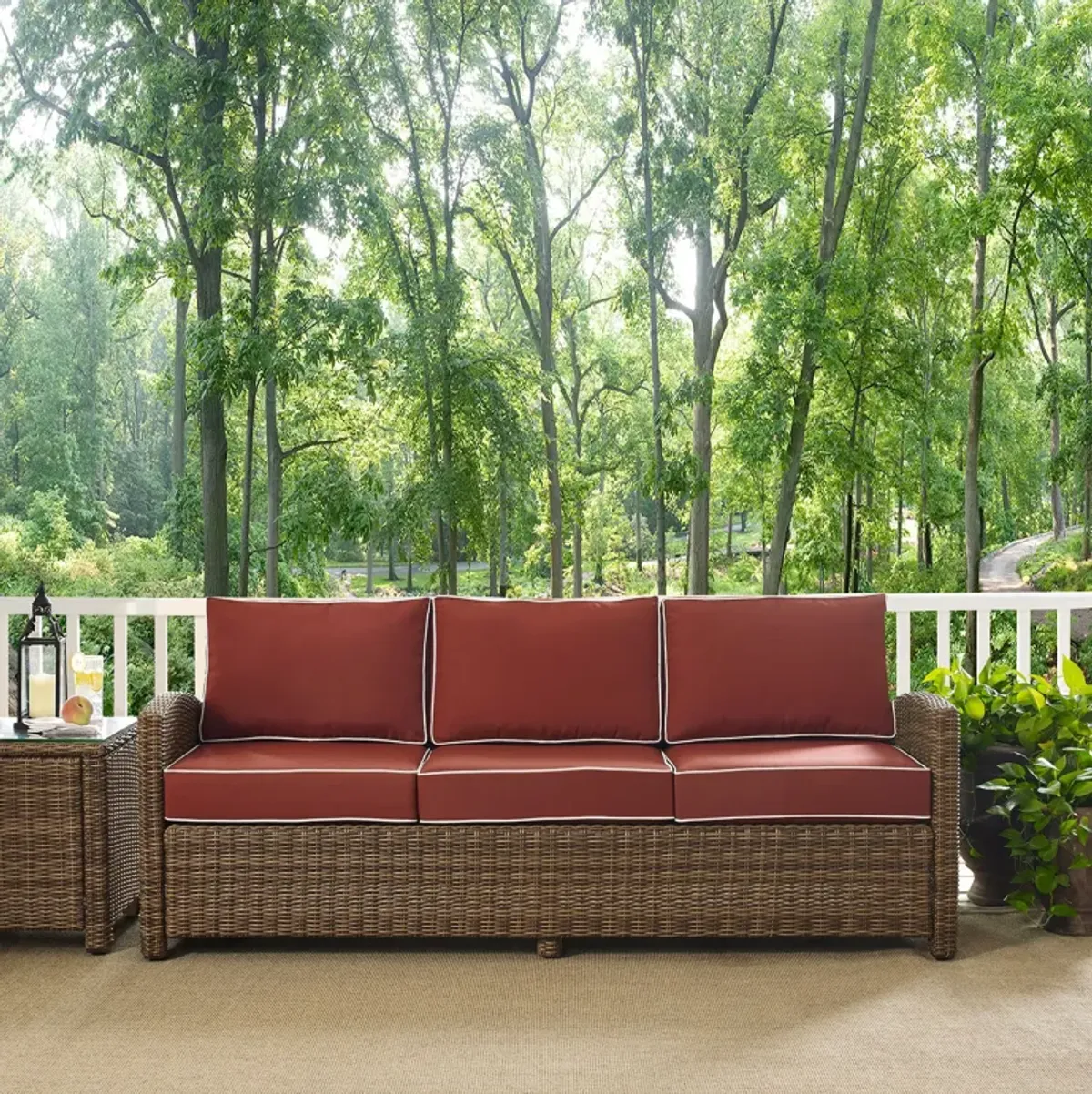 Destin Outdoor Sofa - Sangria