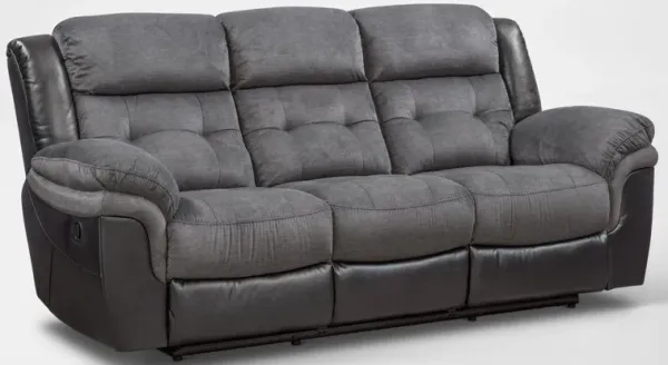 Tacoma Manual Reclining Sofa - Black