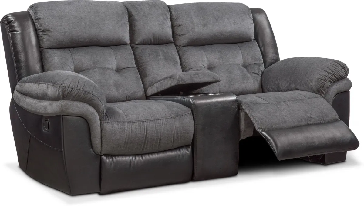 Tacoma Manual Reclining Loveseat - Black