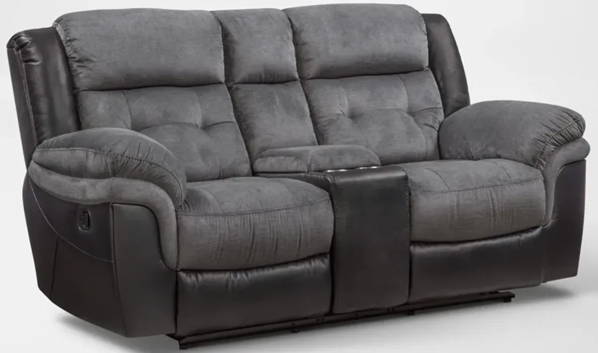 Tacoma Manual Reclining Loveseat - Black