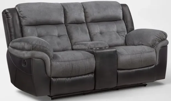Tacoma Manual Reclining Loveseat - Black