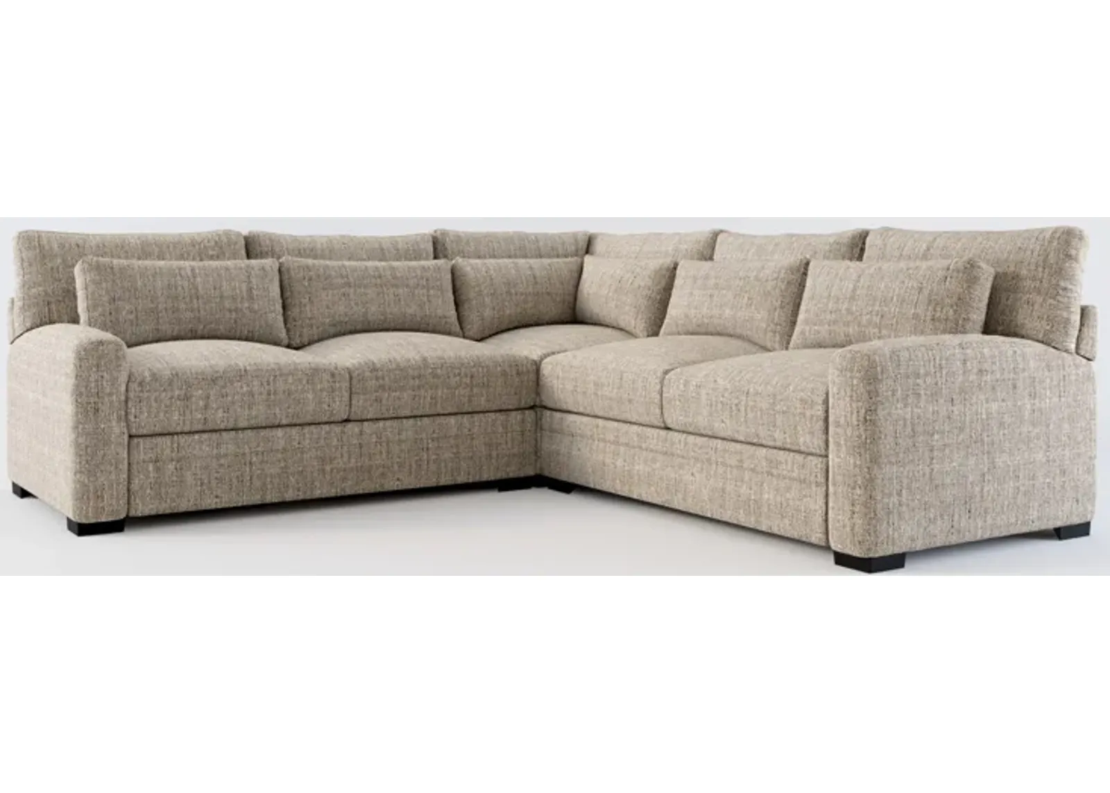 Winston Foam Comfort 3-Piece Sectional - Mason Flint