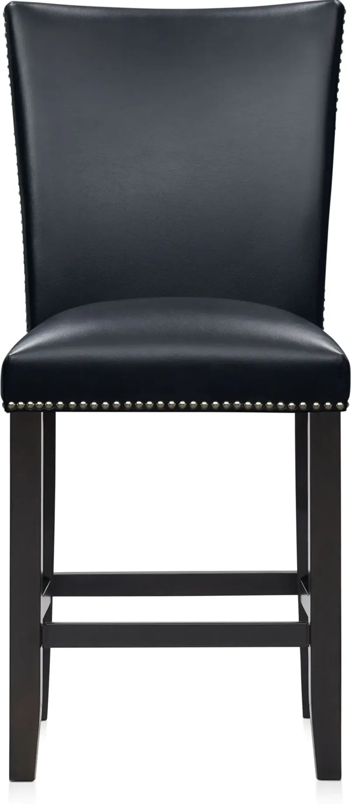 Artemis Counter-Height Upholstered Stool - Black