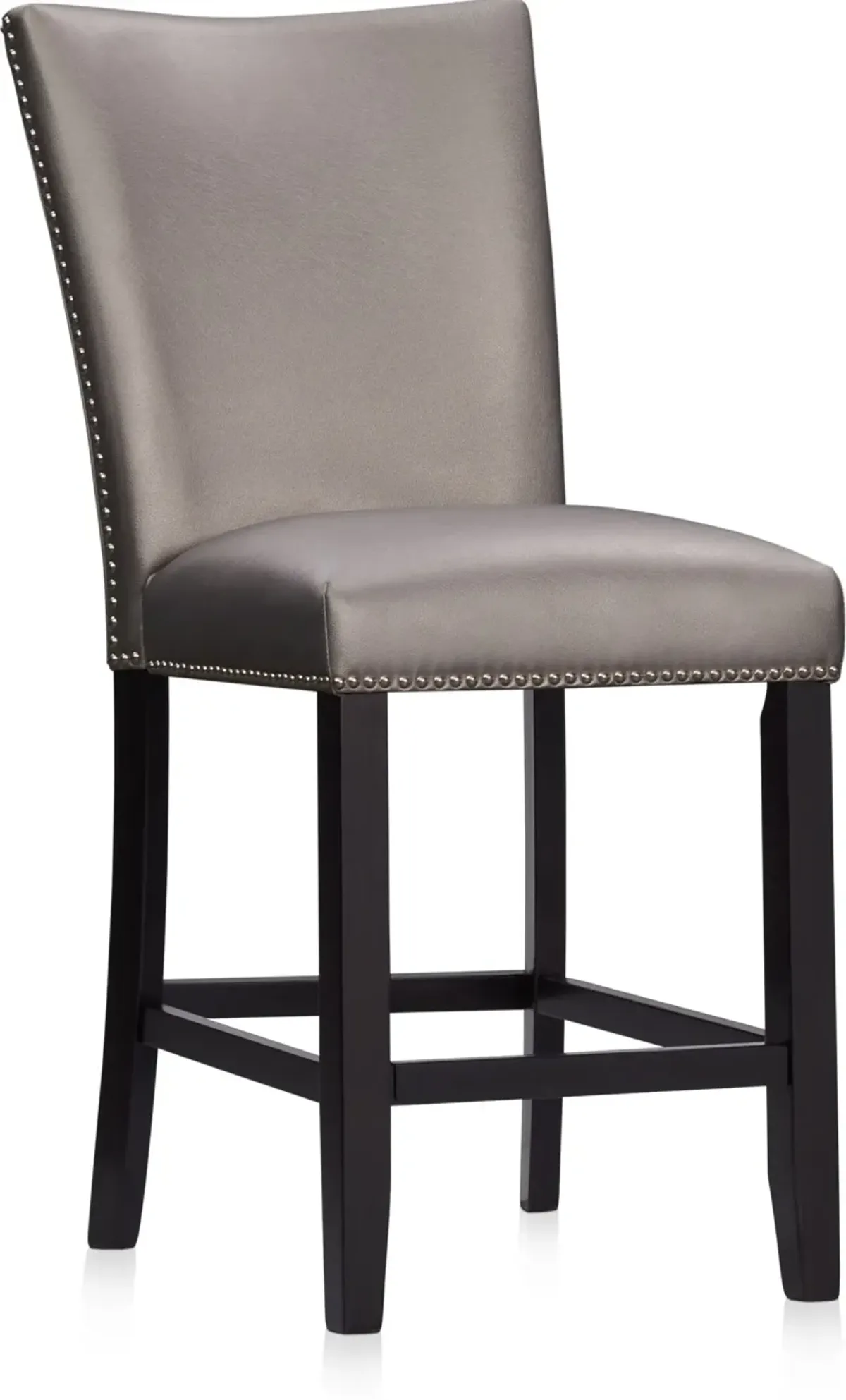 Artemis Counter-Height Upholstered Stool - Gray