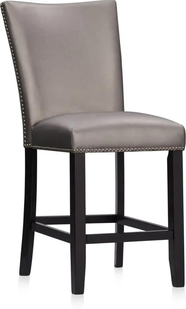 Artemis Counter-Height Upholstered Stool - Gray