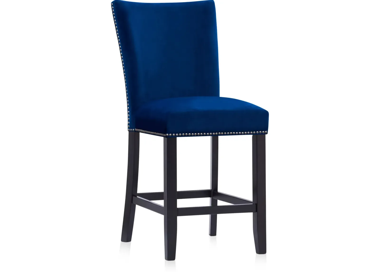 Artemis Counter-Height Upholstered Stool - Blue