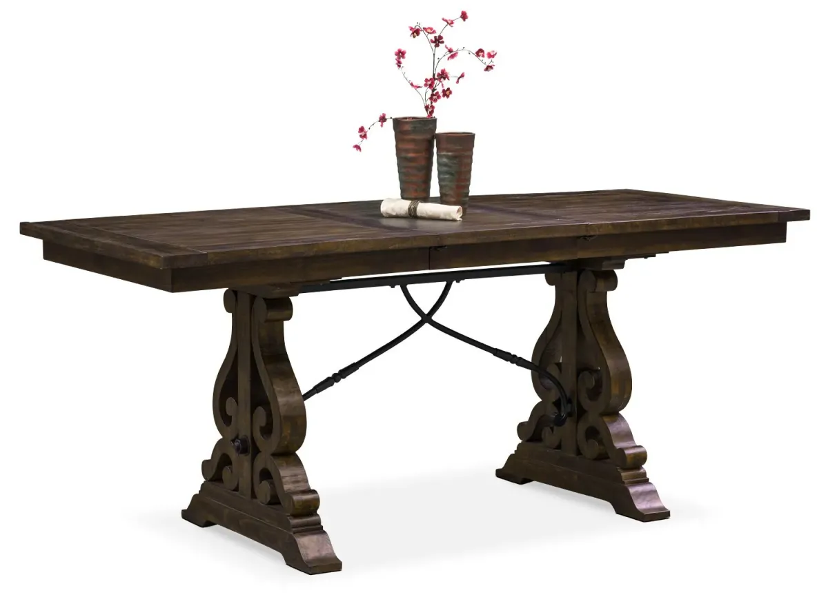 Charthouse Counter-Height Extendable Dining Table and 6 Stools - Charcoal
