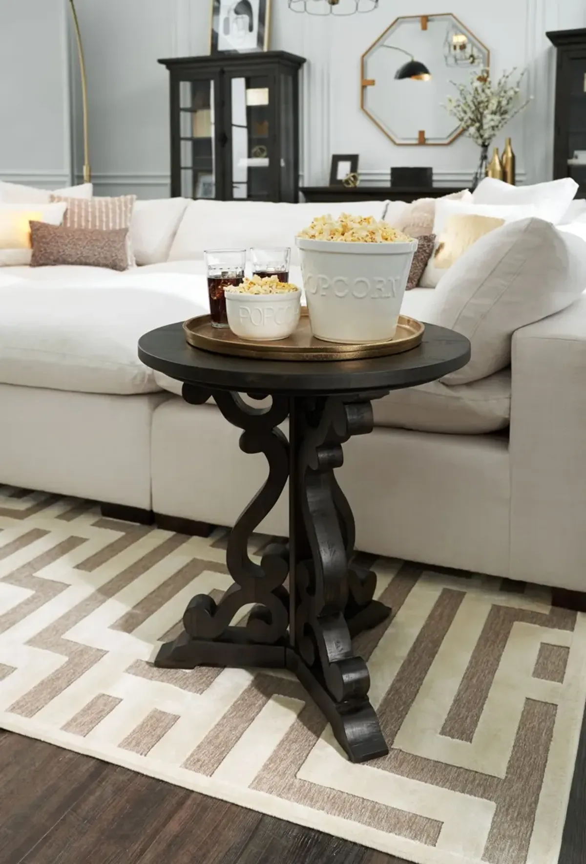 Charthouse Chairside Table - Charcoal