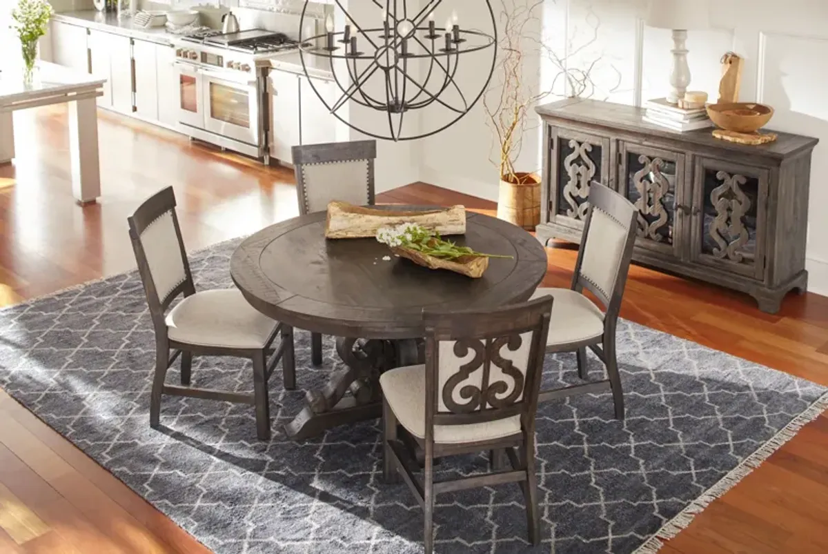 Charthouse Round Dining Table - Charcoal