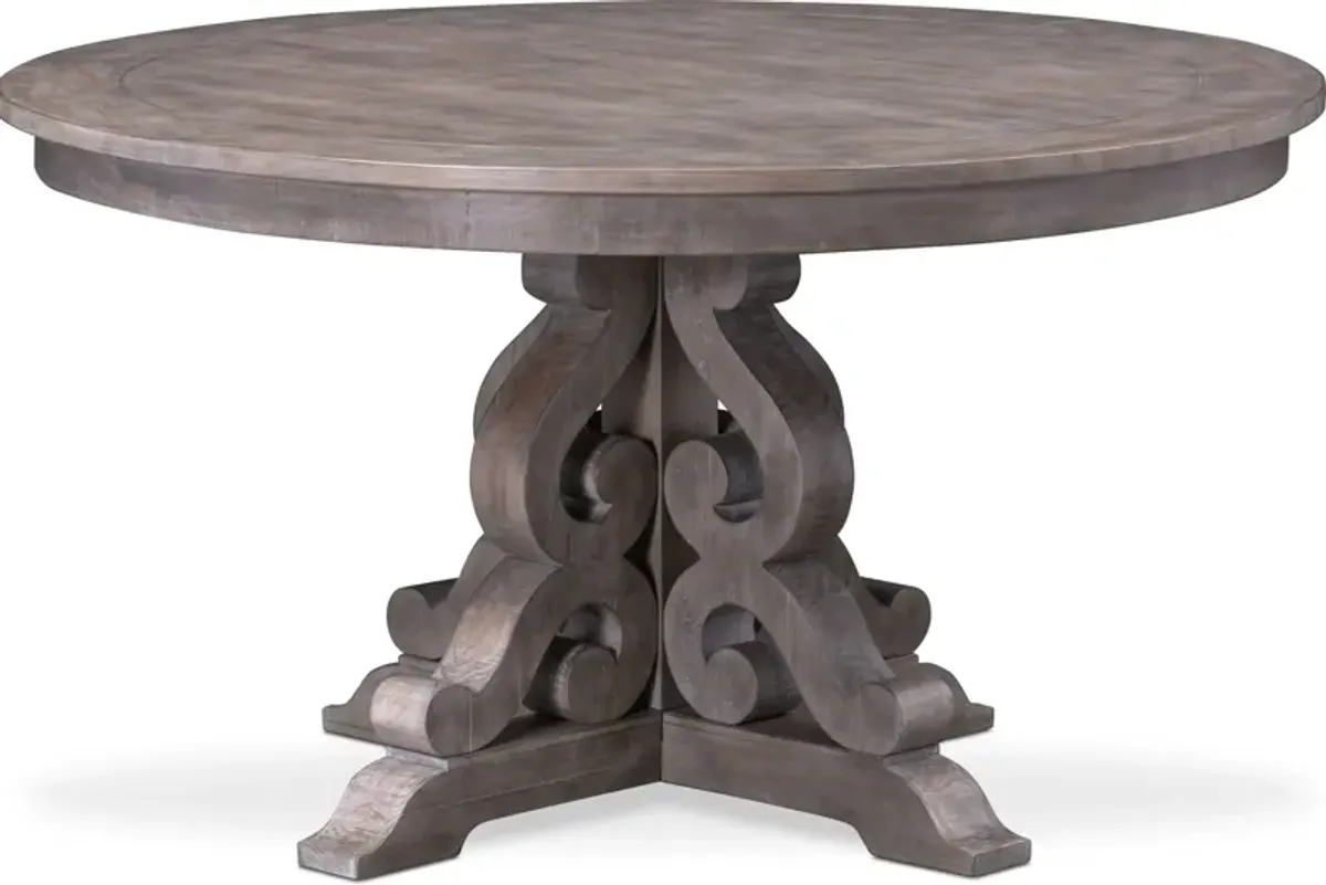 Charthouse Round Dining Table - Gray