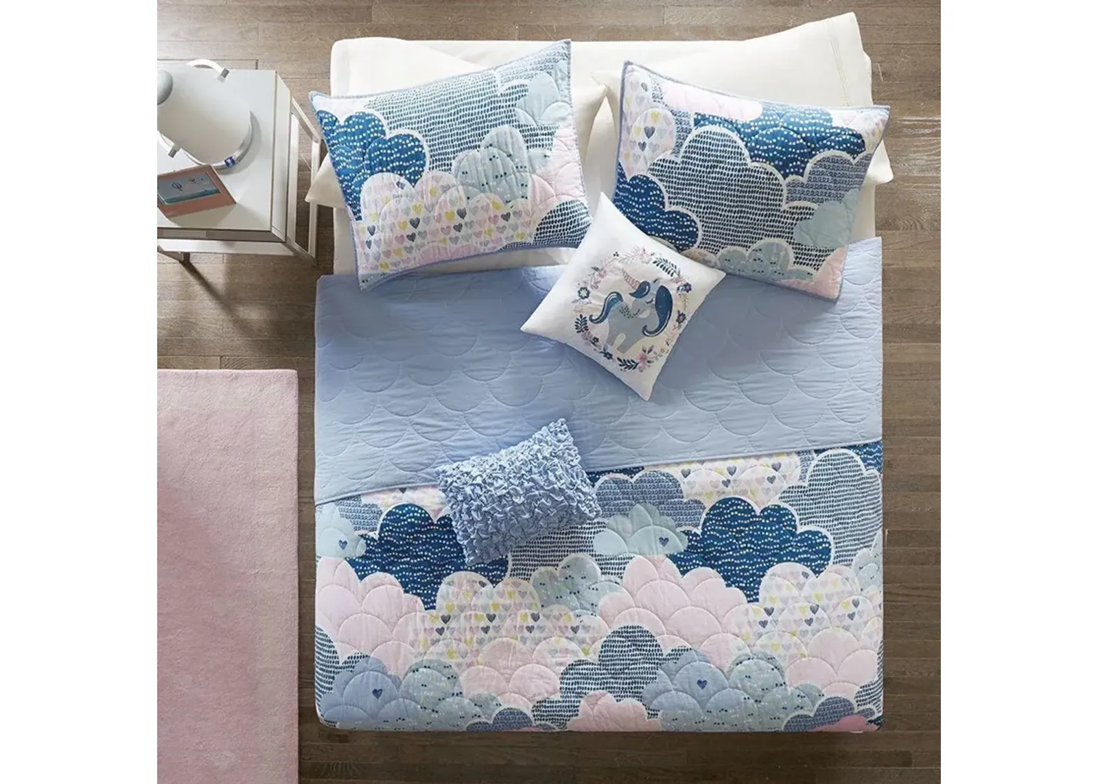 Cloud 4-Piece Twin Bedding Set - Blue