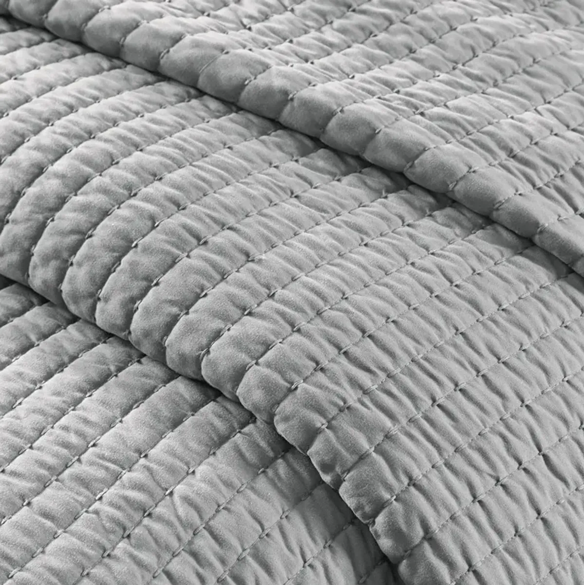 Keaton 3-Piece King Coverlet Set - Gray