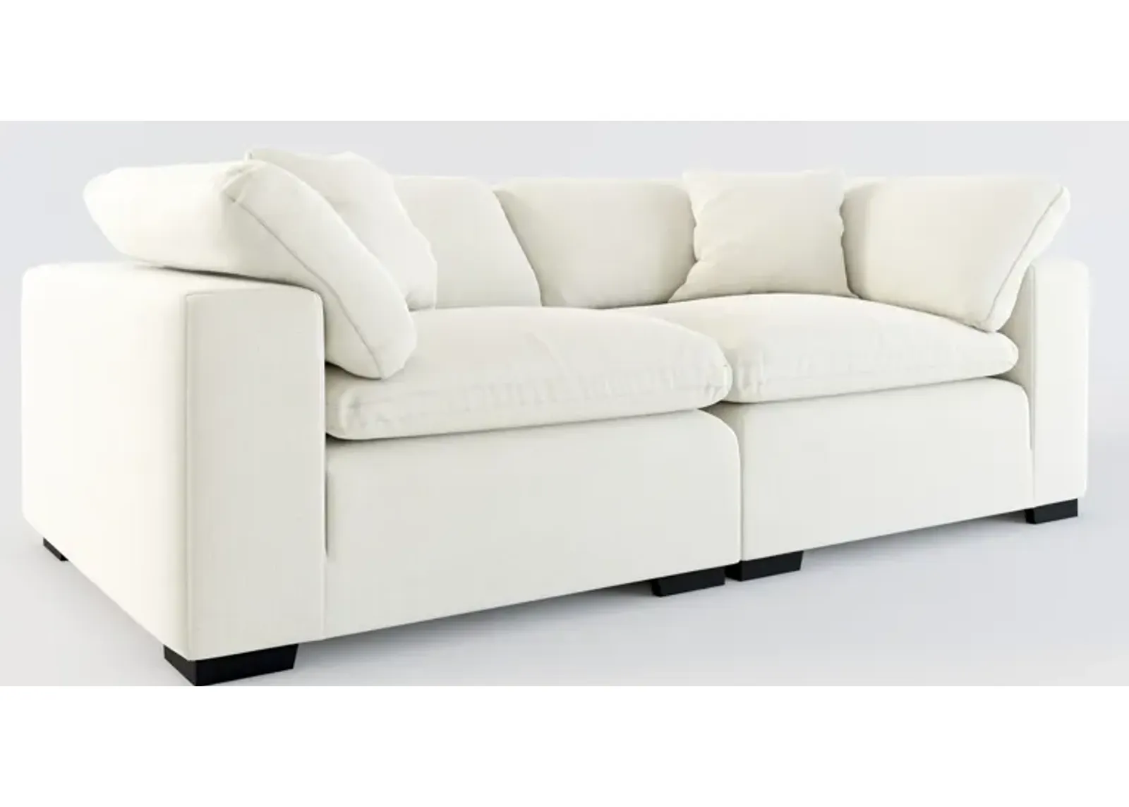 Plush Feathered Comfort 2-Piece Sofa - Anders Ivory