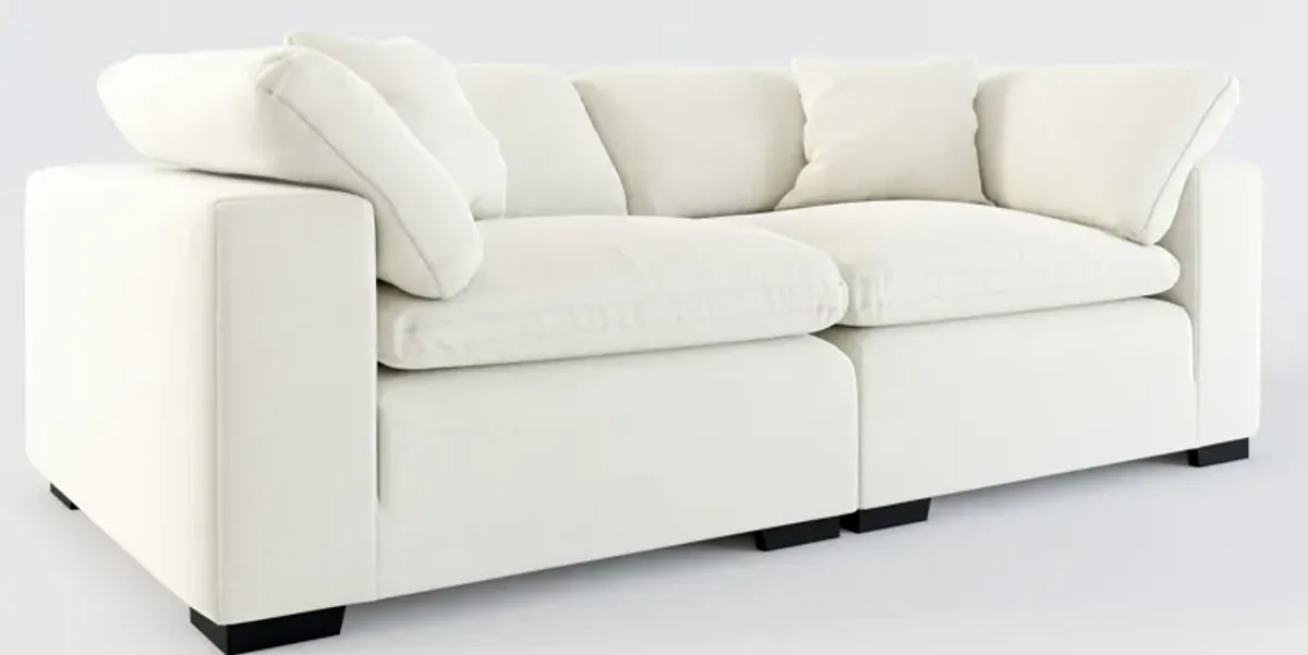 Plush Feathered Comfort 2-Piece Sofa - Anders Ivory