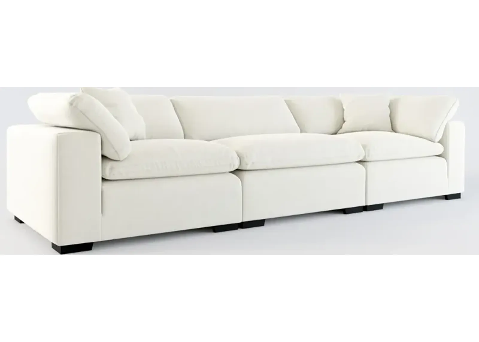 Plush Feathered Comfort 3-Piece Sofa- Anders Ivory