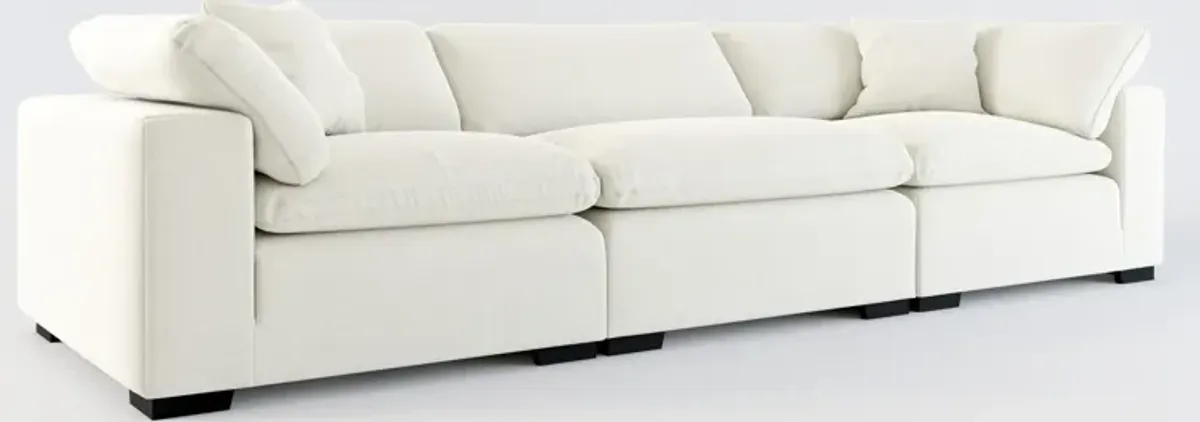 Plush Feathered Comfort 3-Piece Sofa- Anders Ivory