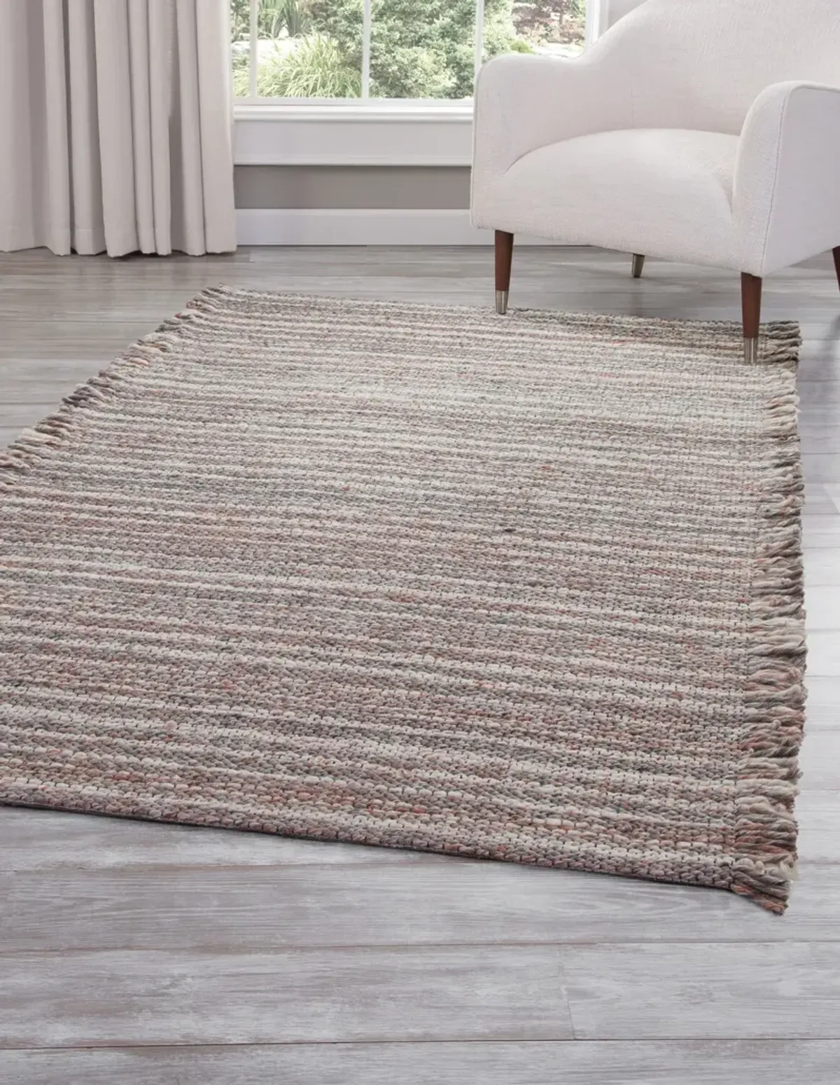 Lifestyle 5' x 8' Area Rug - Gray/Brown/Ivory