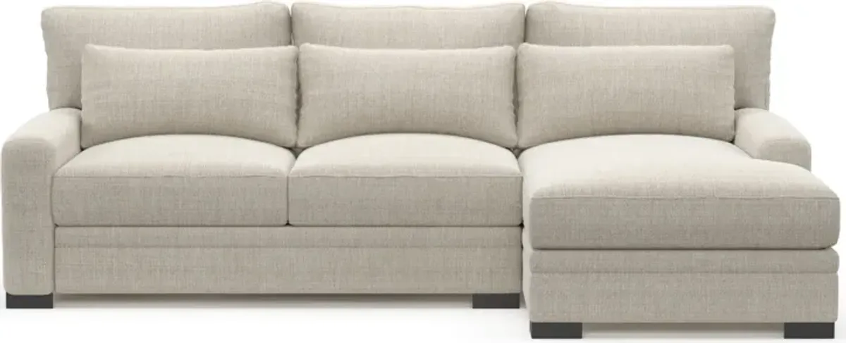 Winston Foam Comfort 2-Piece Sectional with Right-Facing Chaise - Mason Porcelain