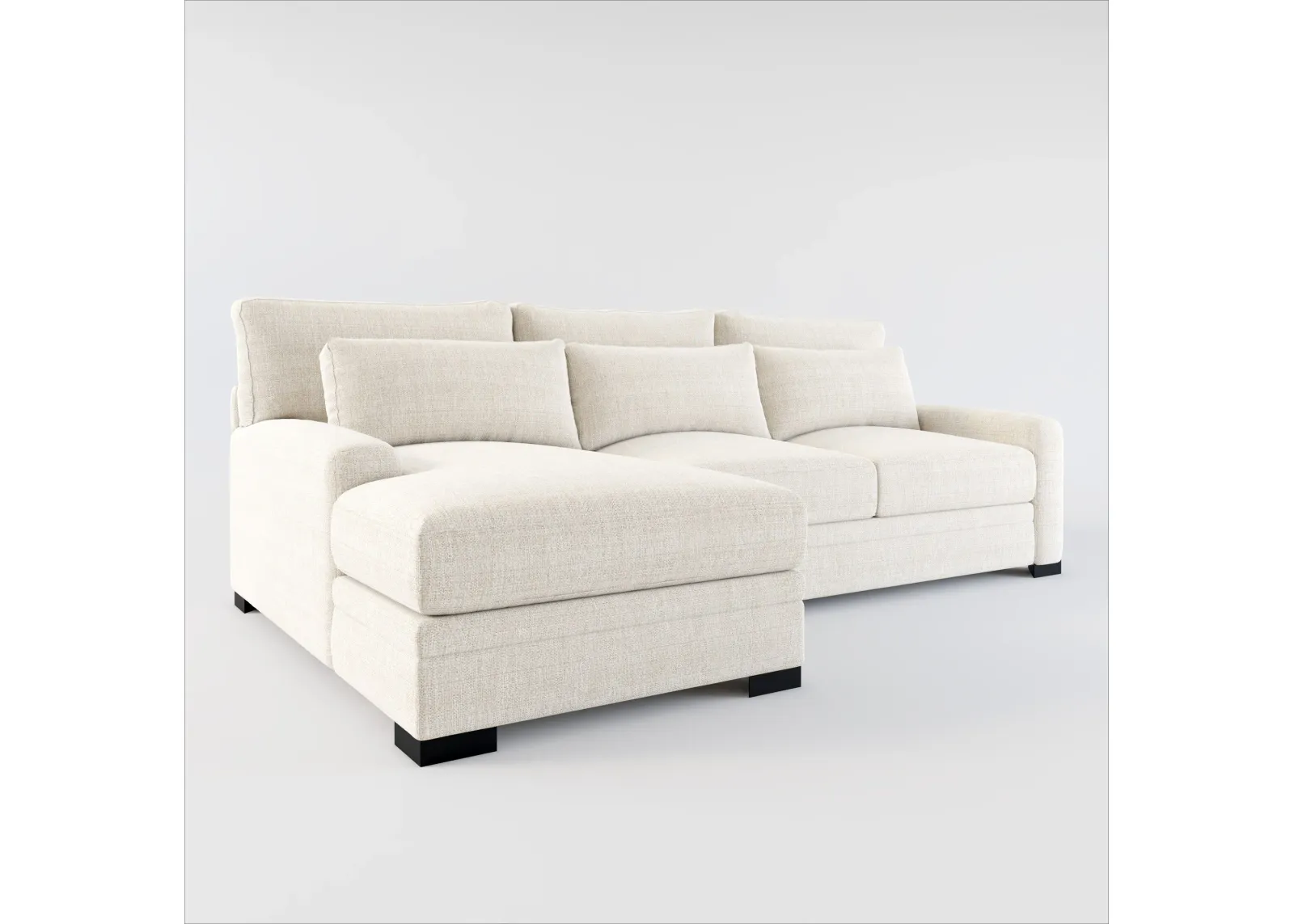 Winston Foam Comfort 2-Piece Sectional with Left-Facing Chaise - Mason Porcelain