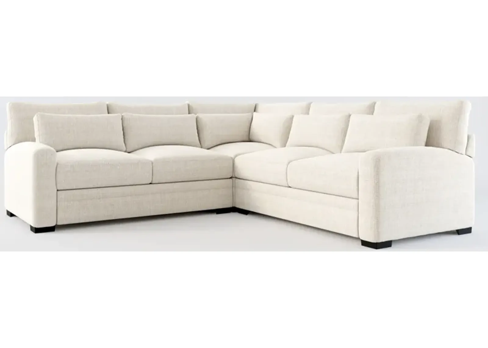 Winston Foam Comfort 3-Piece Sectional - Mason Porcelain