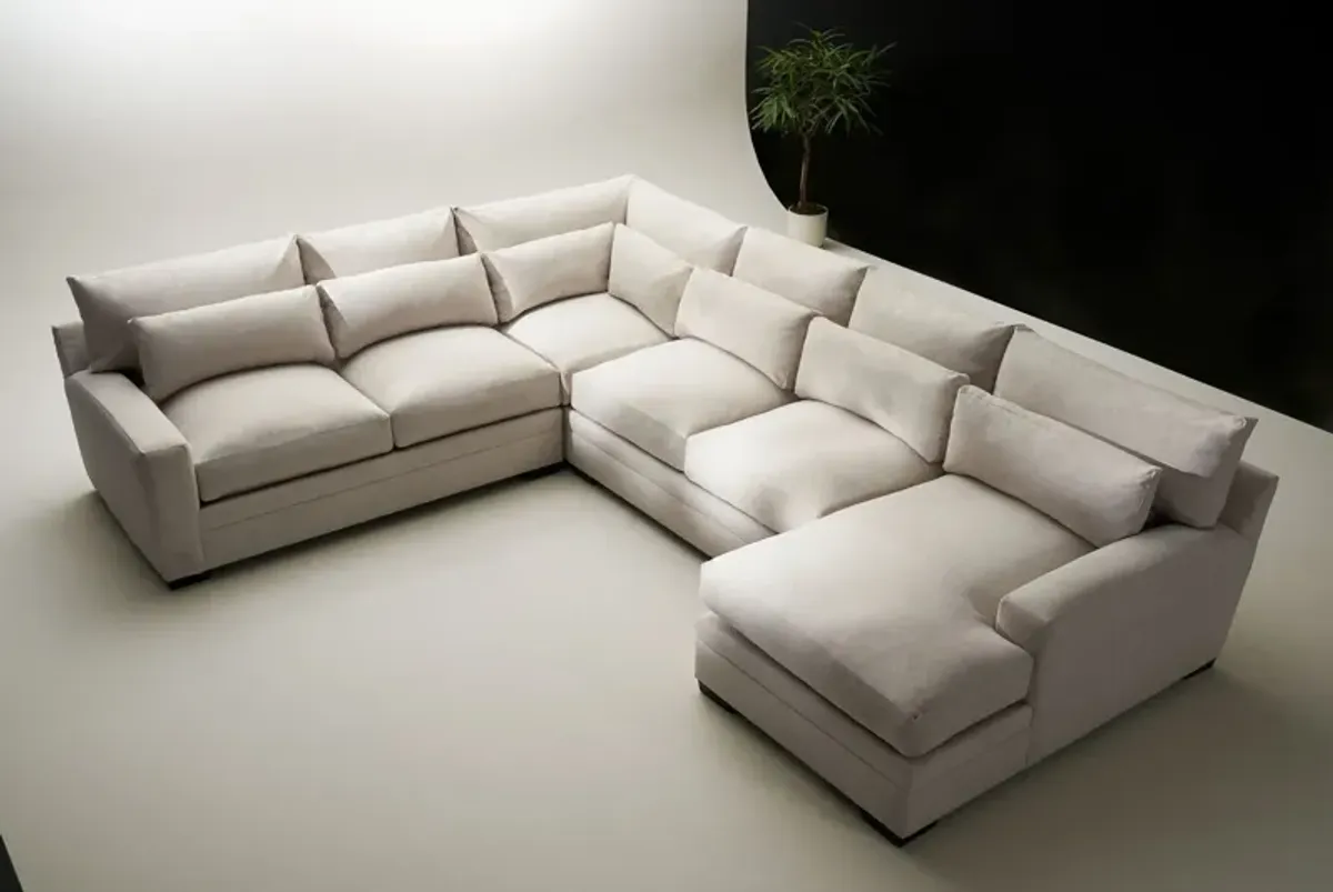 Winston Foam Comfort 4-Piece Sectional - Mason Porcelain