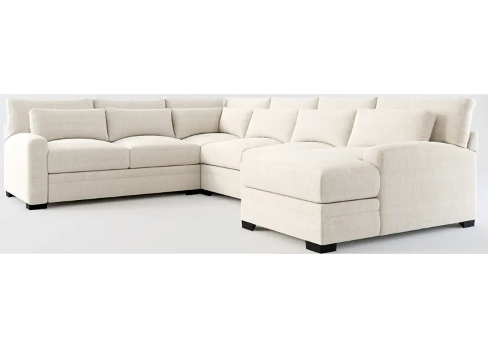 Winston Foam Comfort 4-Piece Sectional - Mason Porcelain