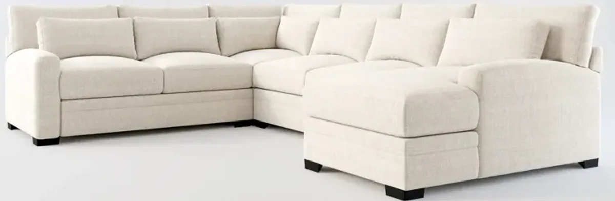 Winston Foam Comfort 4-Piece Sectional - Mason Porcelain