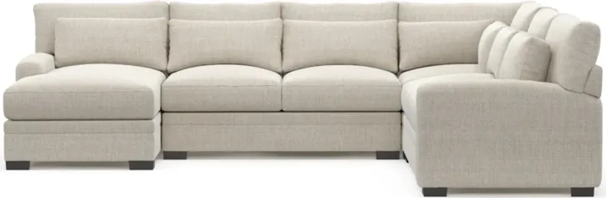 Winston Foam Comfort 4-Piece Sectional - Mason Porcelain