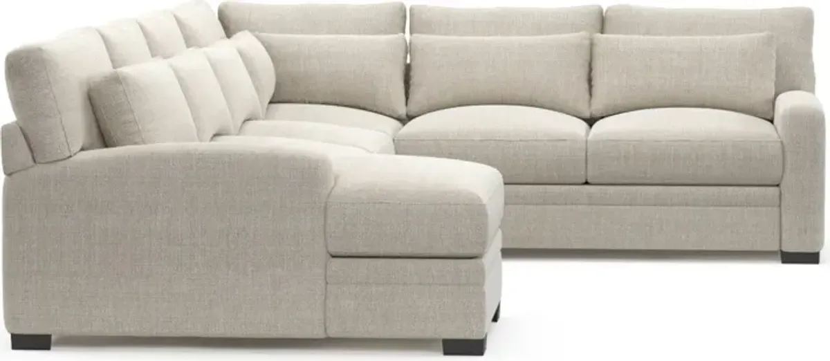 Winston Foam Comfort 4-Piece Sectional - Mason Porcelain