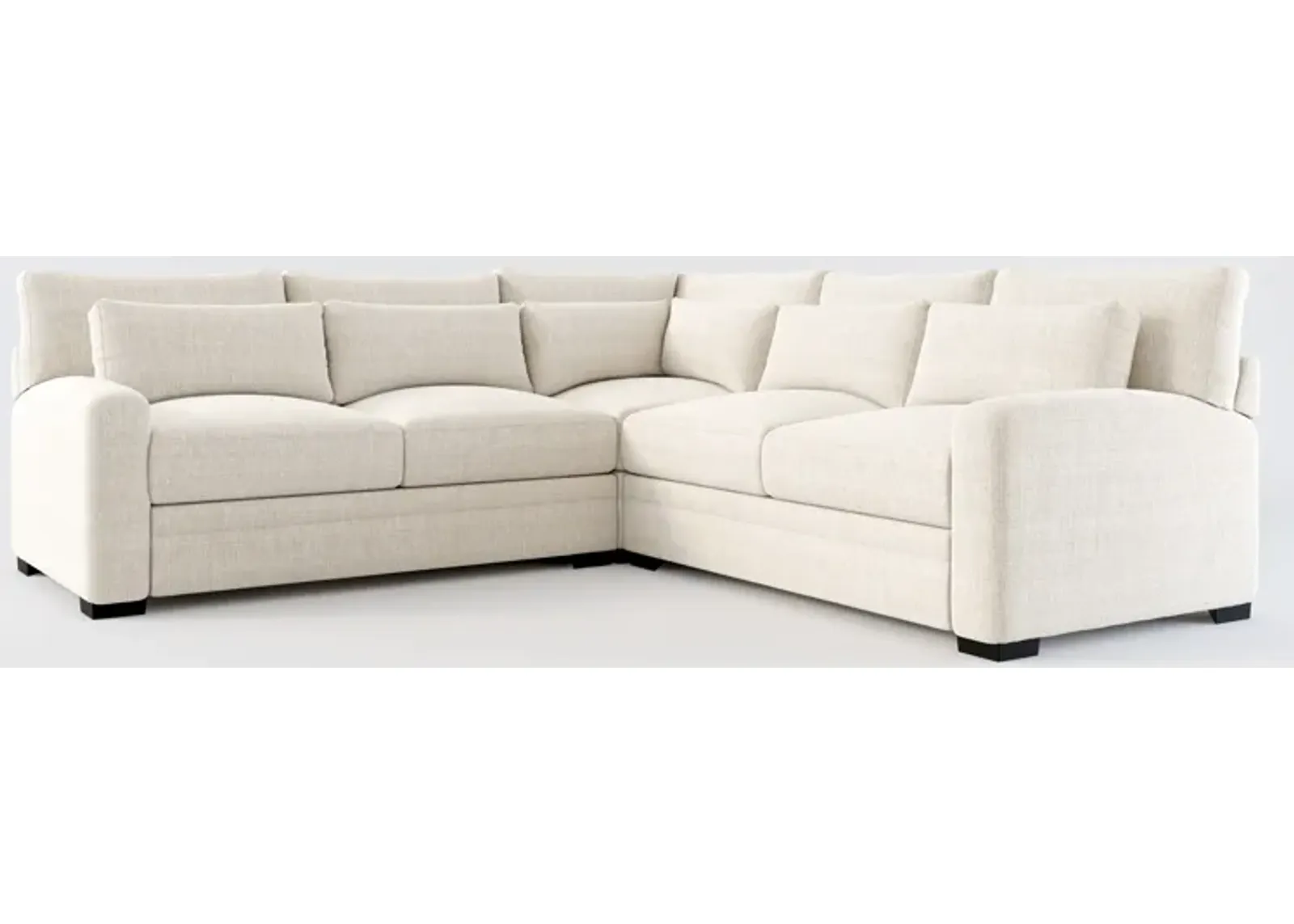 Winston Hybrid Comfort 3-Piece Sectional - Mason Porcelain