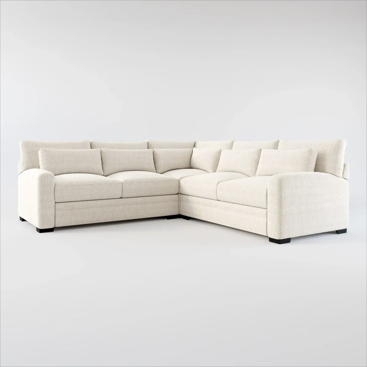 Winston Hybrid Comfort 3-Piece Sectional - Mason Porcelain