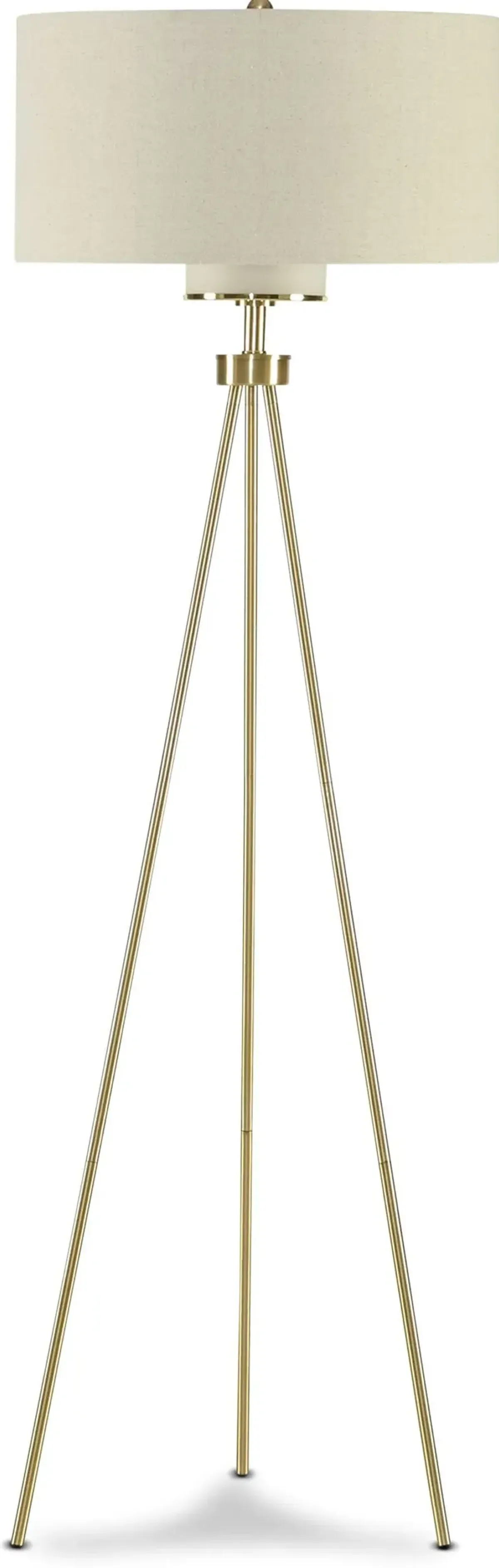 Pacific 65'' Floor Lamp - Brushed Steel