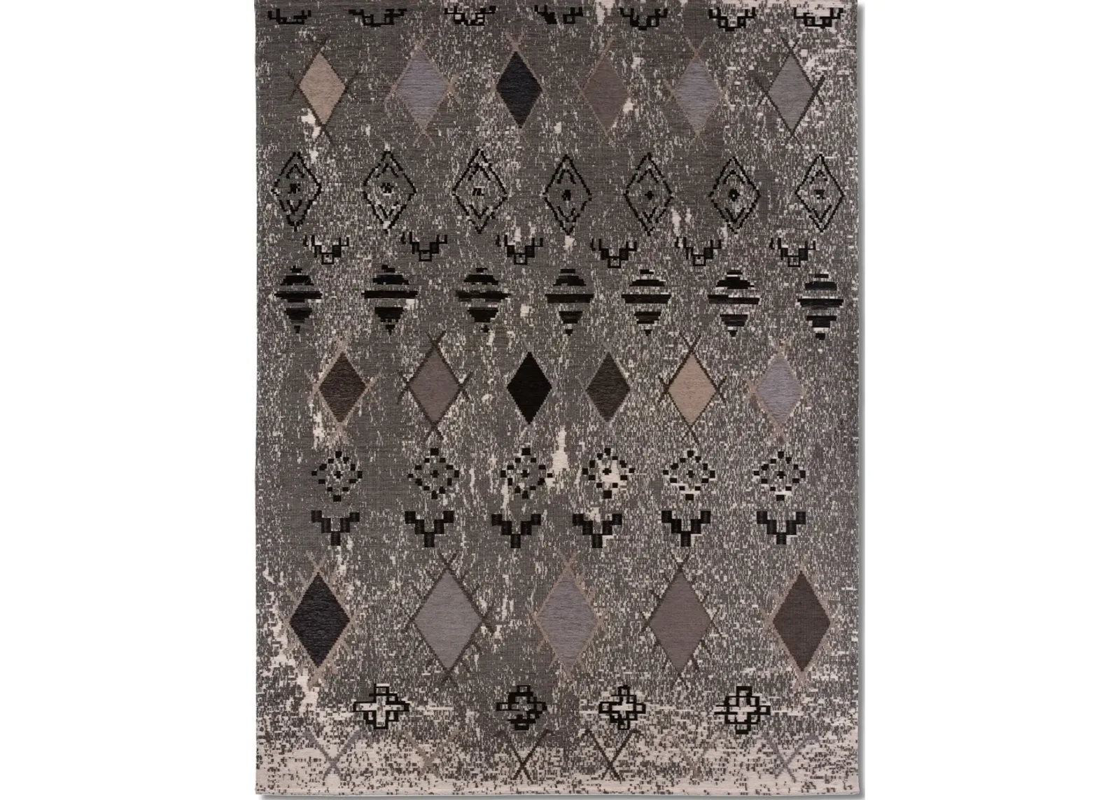 Woven 7' x 10' Rug - Tribal Gray