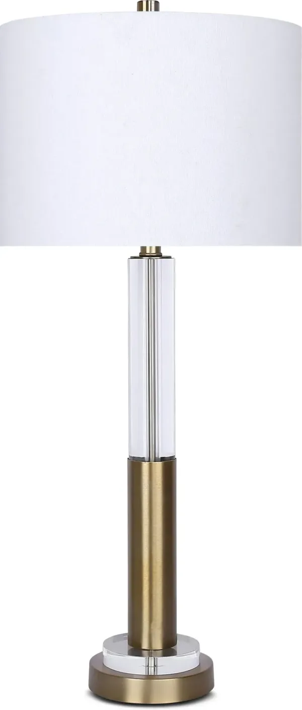 Crystal and Gold 32'' Table Lamp