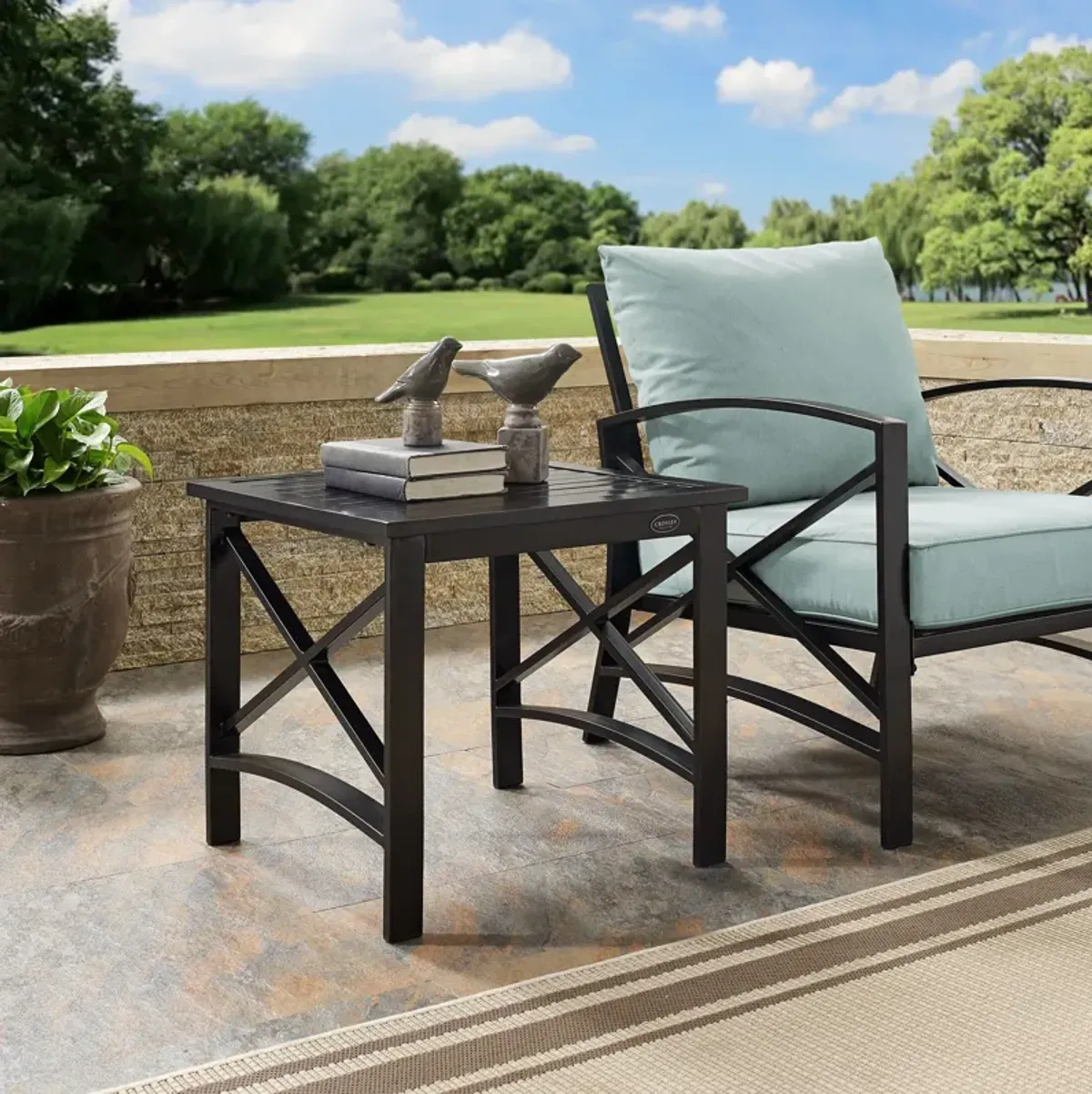 Clarion Outdoor End Table - Bronze