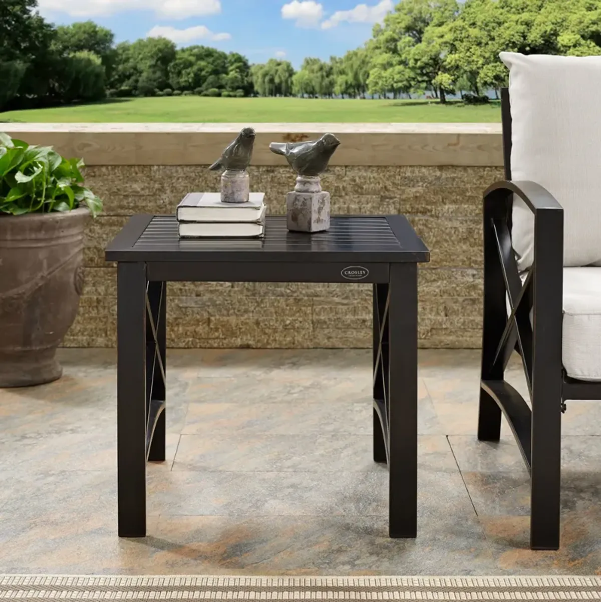 Clarion Outdoor End Table - Bronze