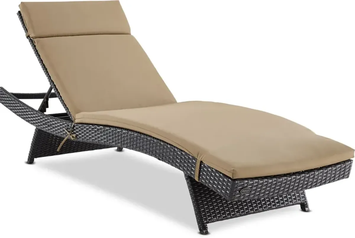 Isla Outdoor Chaise Lounge - Mocha