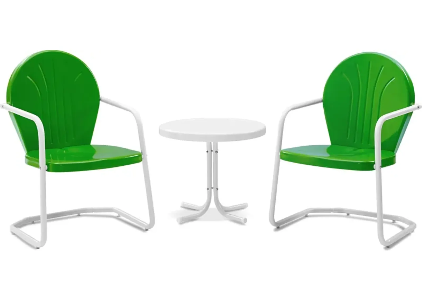 Kona Set of 2 Outdoor Chairs and Side Table - Green