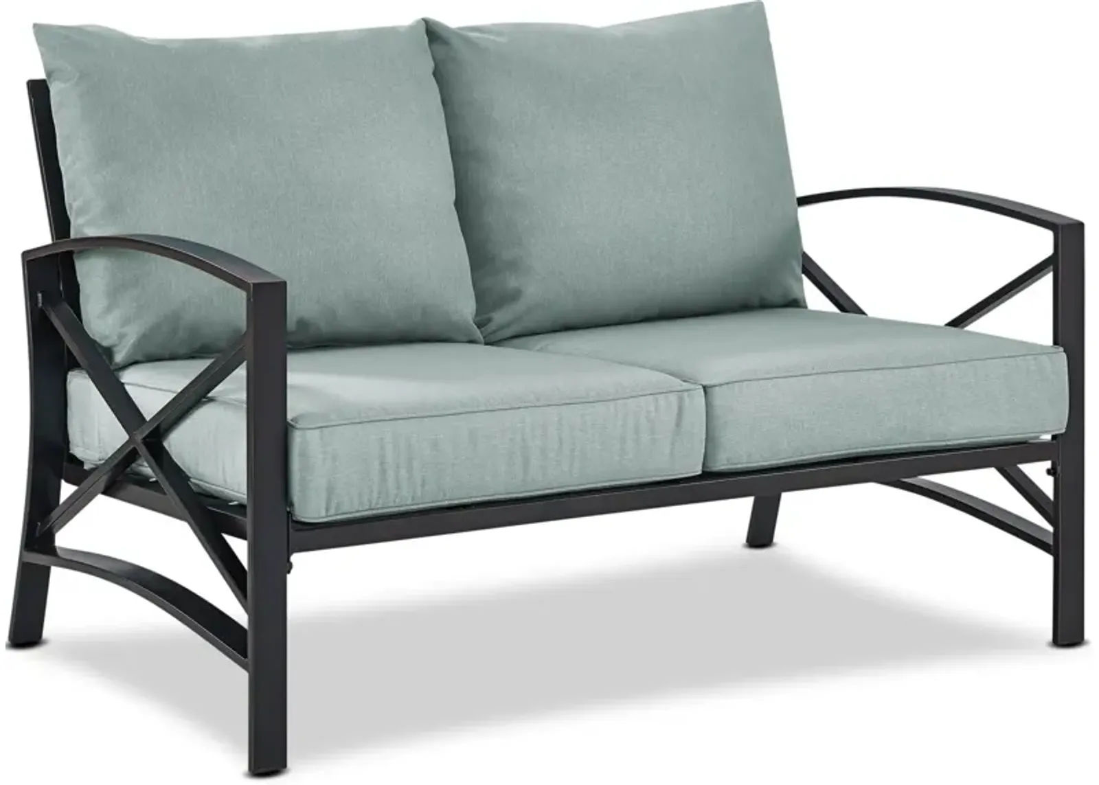 Clarion Outdoor Loveseat - Mist/Bronze